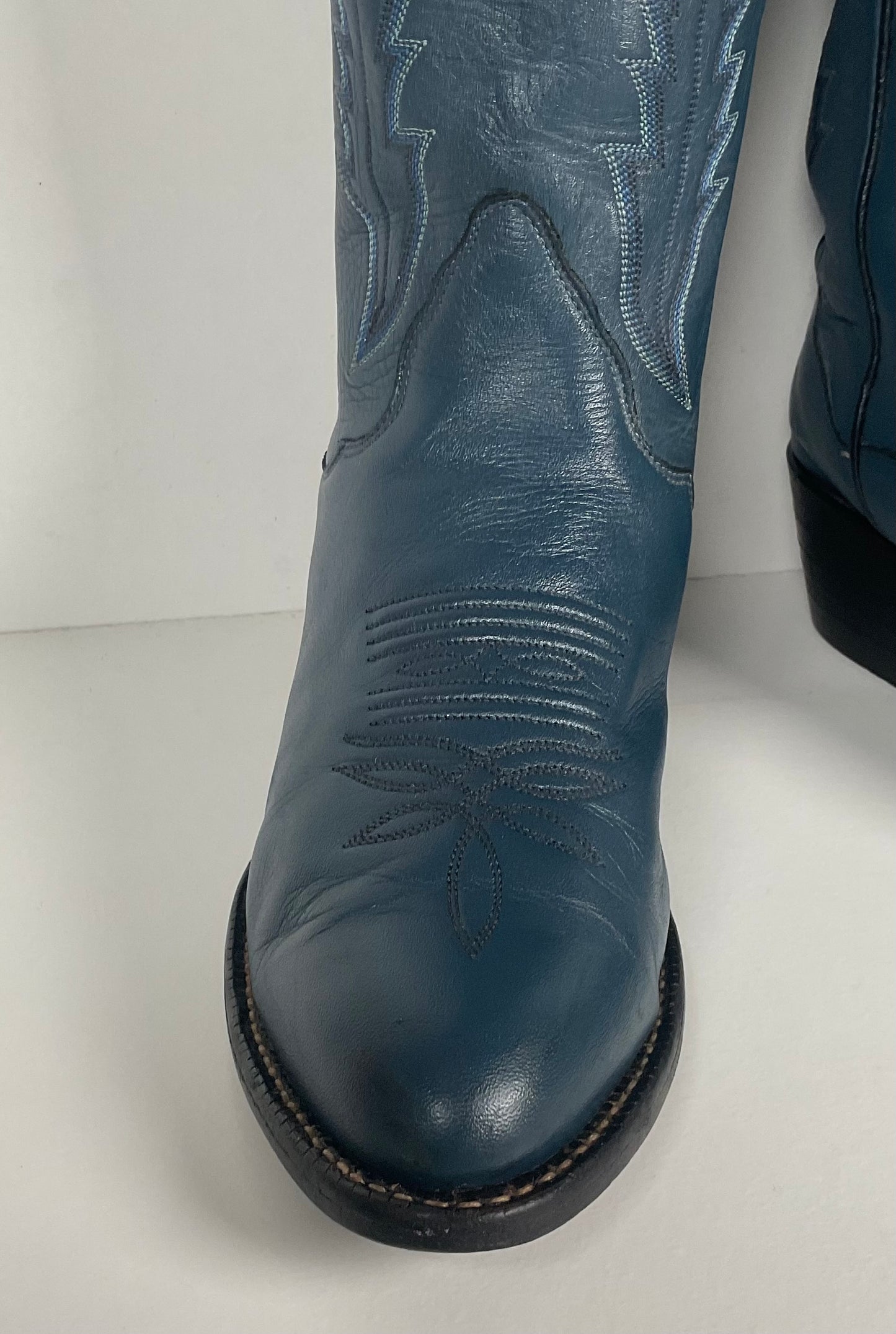 Vintage Tony Lama Gold Label Cowgirl Boots | Blue | Women’s 7.5 M