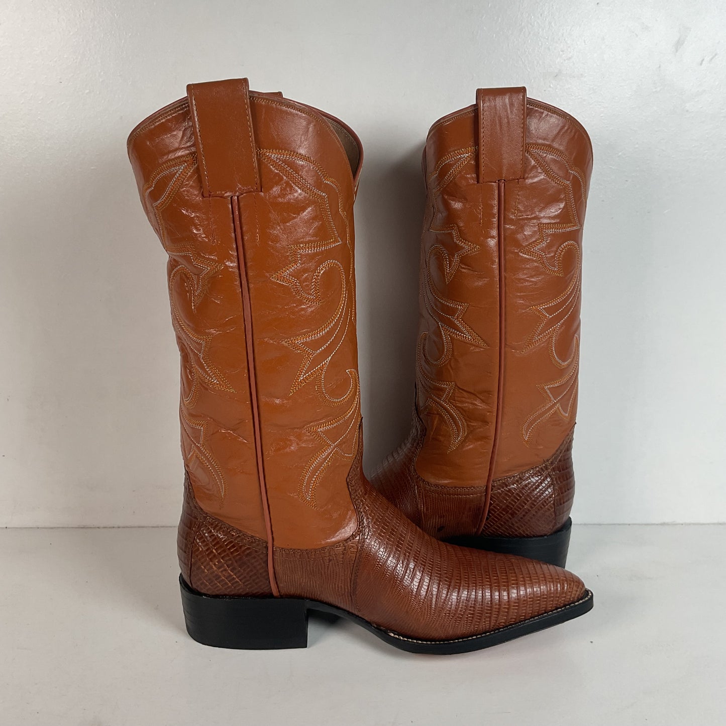 Silvertown Custom Cowboy Boots | Lizard Teju | Men’s 6.5 | Women’s 7.5