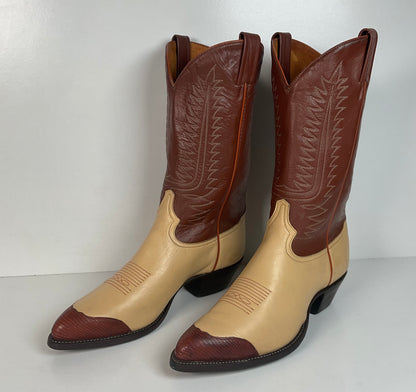 Tony Lama Urban Cowboy Boots | Lizard Wingtip | USA Made | Men’s 11 D
