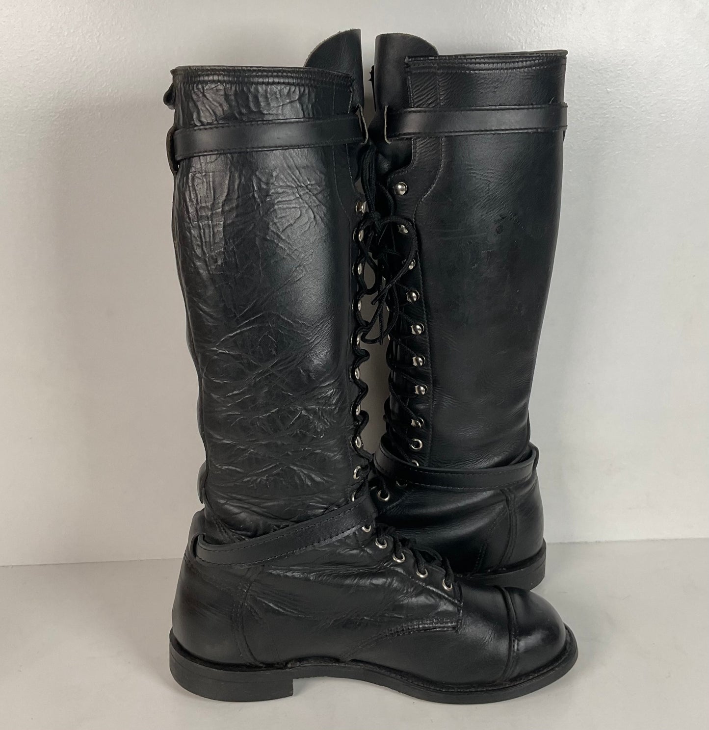 Vintage Harley Davidson Tall Lace Up Boots | USA Made | Men’s 8 | Women’s 9