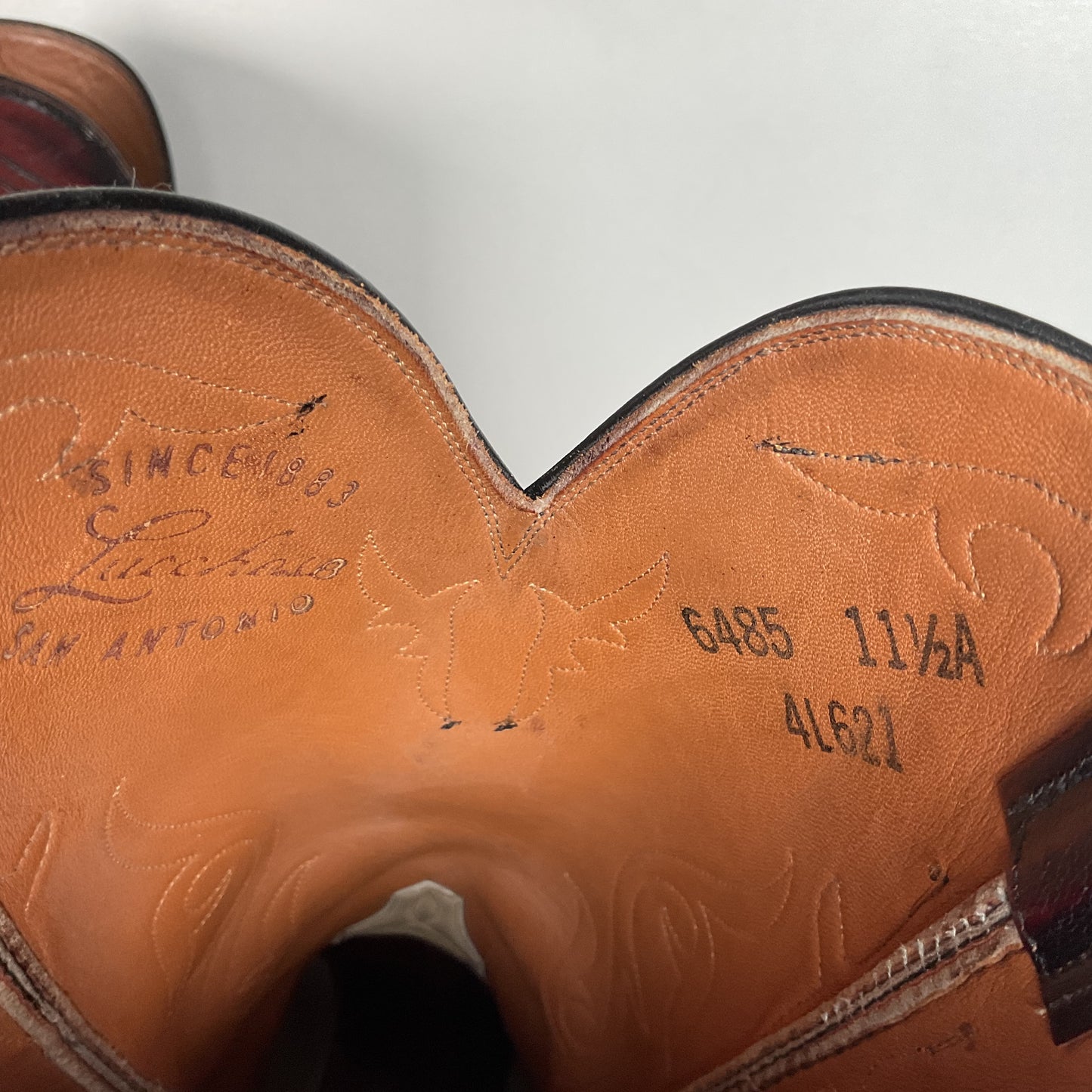 Vintage Lucchese San Antonio Cowboy Boots | Oxblood | Extra Narrow | 11.5 A