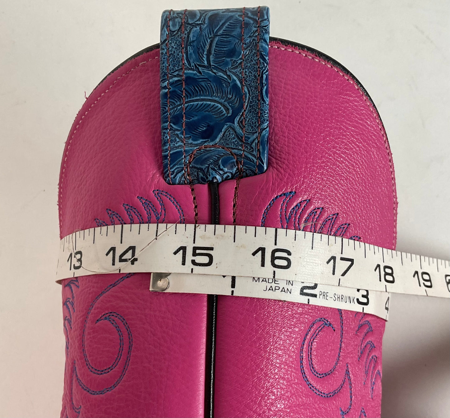 Olathe Tooled Cowgirl Roper Boots 7 B Barbie Pink Upper