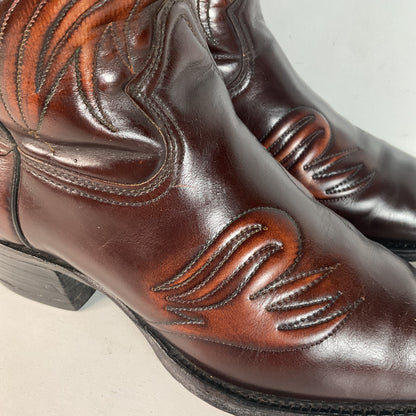 Vintage Texas Brand Patent Thunderbird Cowboy Boots 10.5 EE Rainbow Peacock