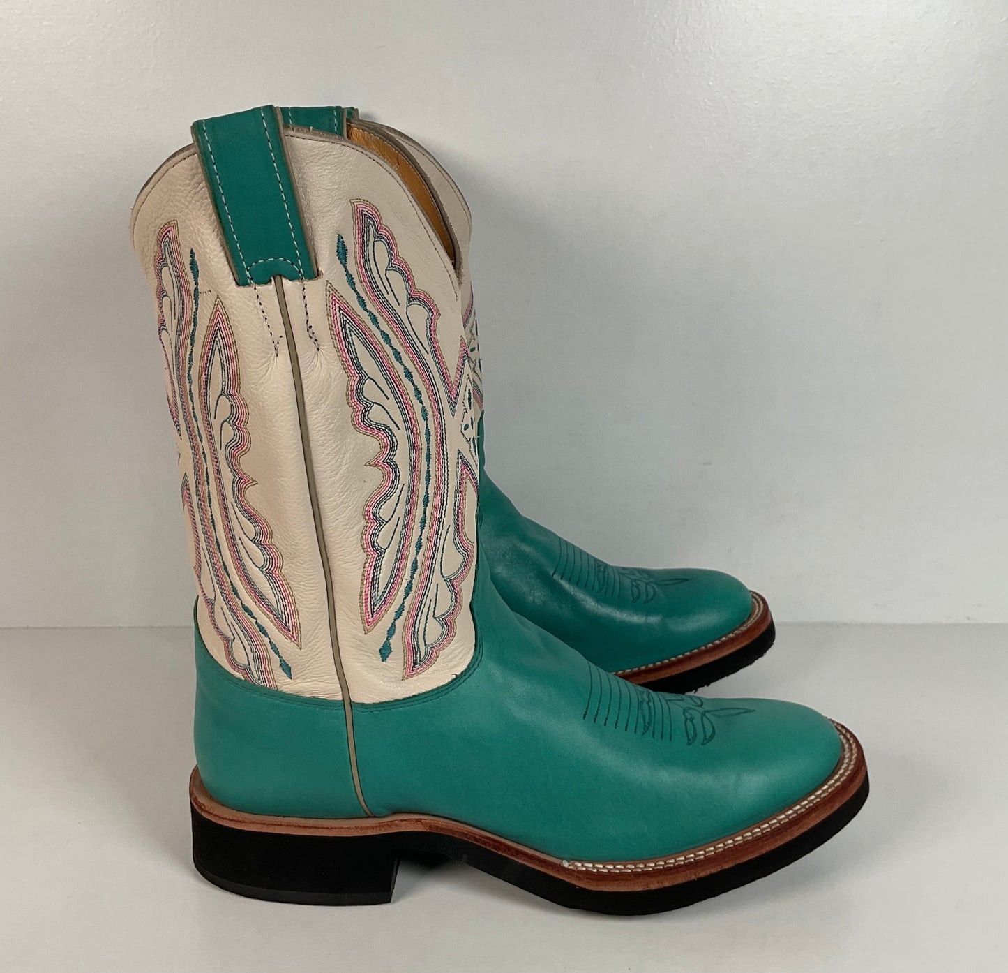 Justin Tekno Crepe Cowgirl Boots | USA Made | Turquoise | Women’s 10 B