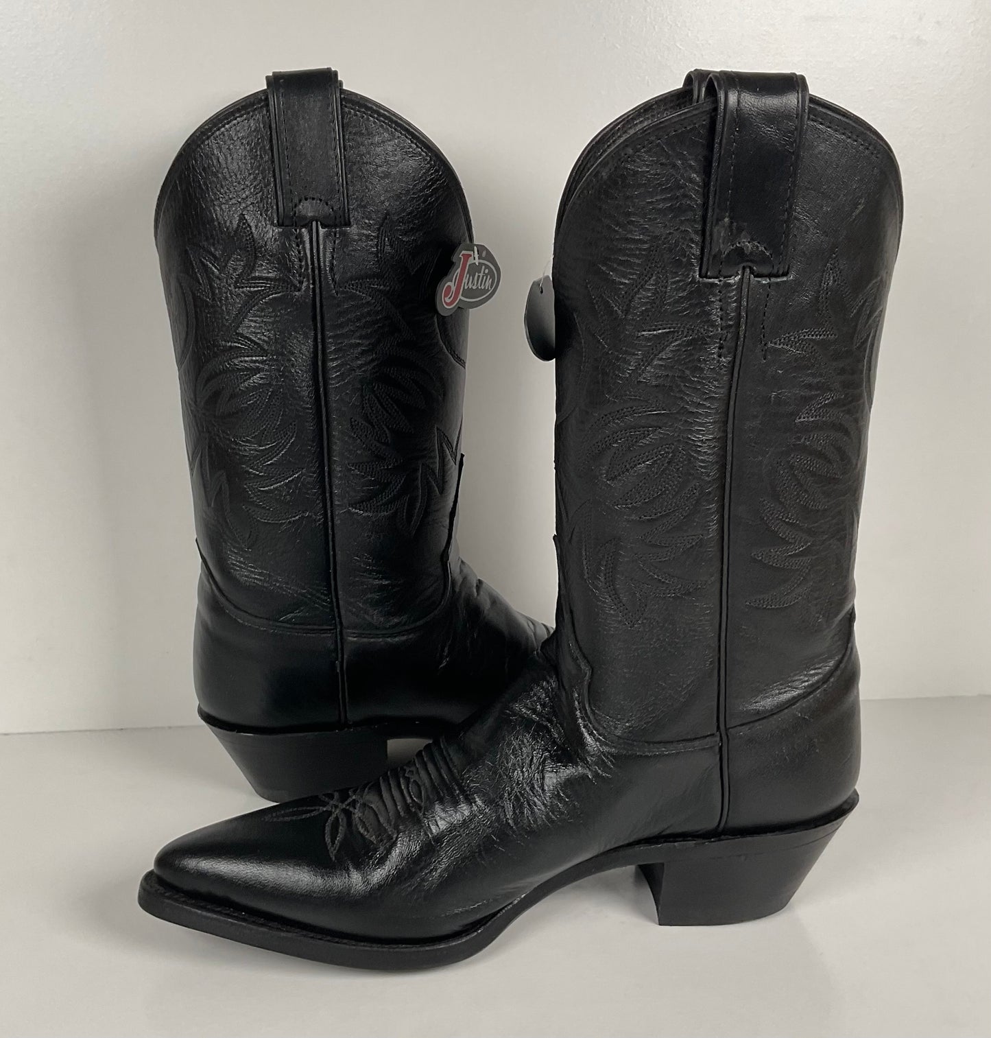 Justin London Calf Cowgirl Boots | USA Made | Black | Women’s 7.5 B