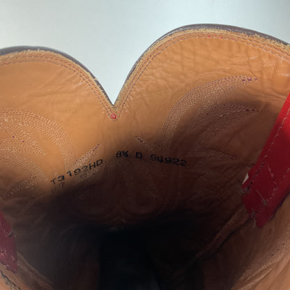 Lucchese 2000 Ostrich Quill Cowboy Boots | Exotic | Tooled Inlay | Men’s 8.5 D