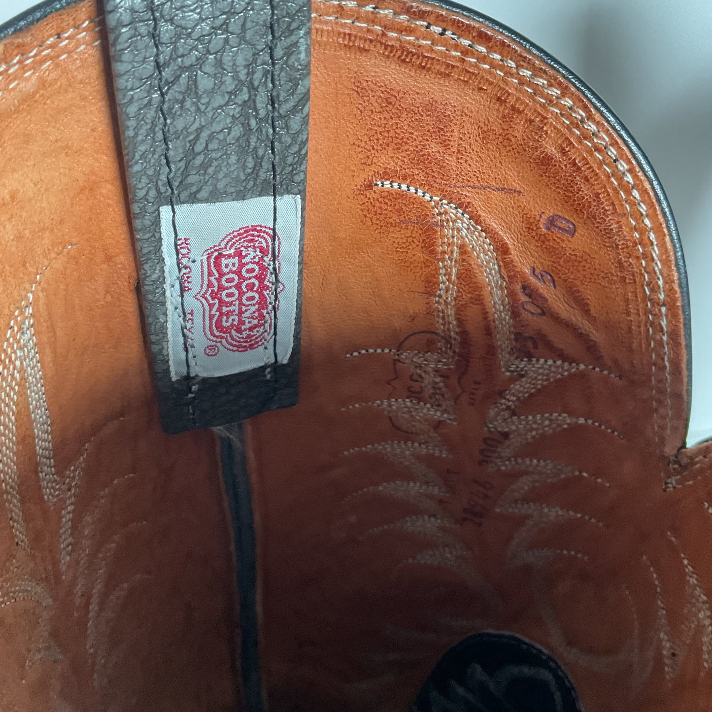 Vintage Nocona Exotic Grey Kangaroo Cowboy Boots 9.5 D USA Red Label Recraft