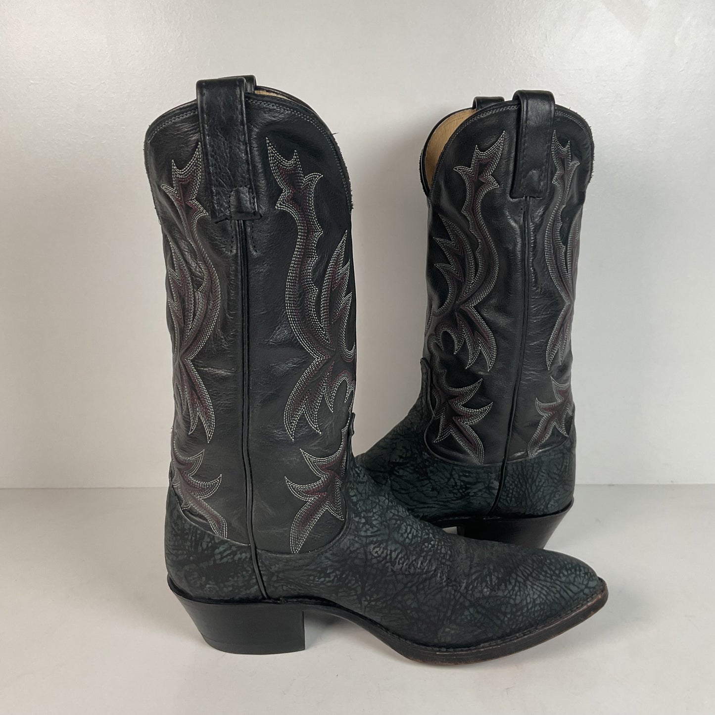 Vintage Dan Post Sueded Shoulder Cowboy Boots | USA Made | Men’s 8 D