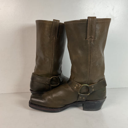 Women’s Frye 12 R Harness Boots 11 M Olive Brown Retired
