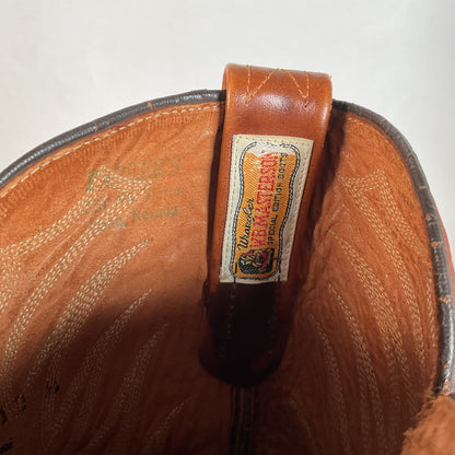 Vintage W.B. Masterson Wrangler Cowboy Boots 12 B (Narrow) Dress Lizard Cut