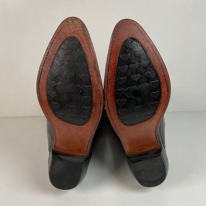 Vintage Ben Miller Cowgirl Boots | Tooled Inlays | Bucking Bronco | Women’s 10 B
