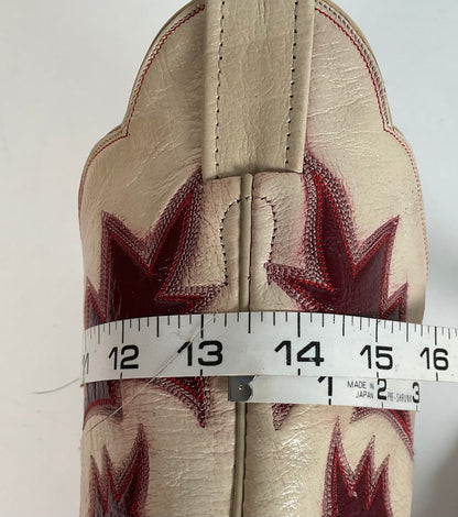 Vintage Laramie Handmade Cowgirl Boots 6.5 C Cranberry Inlay