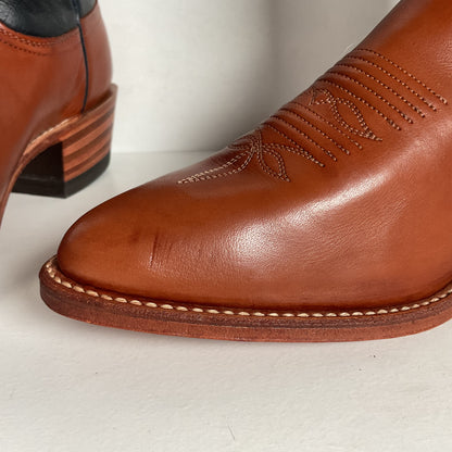 Vintage Dan Post Cowgirl Boots | USA Made | Tooled Inlays | Women’s 7 M