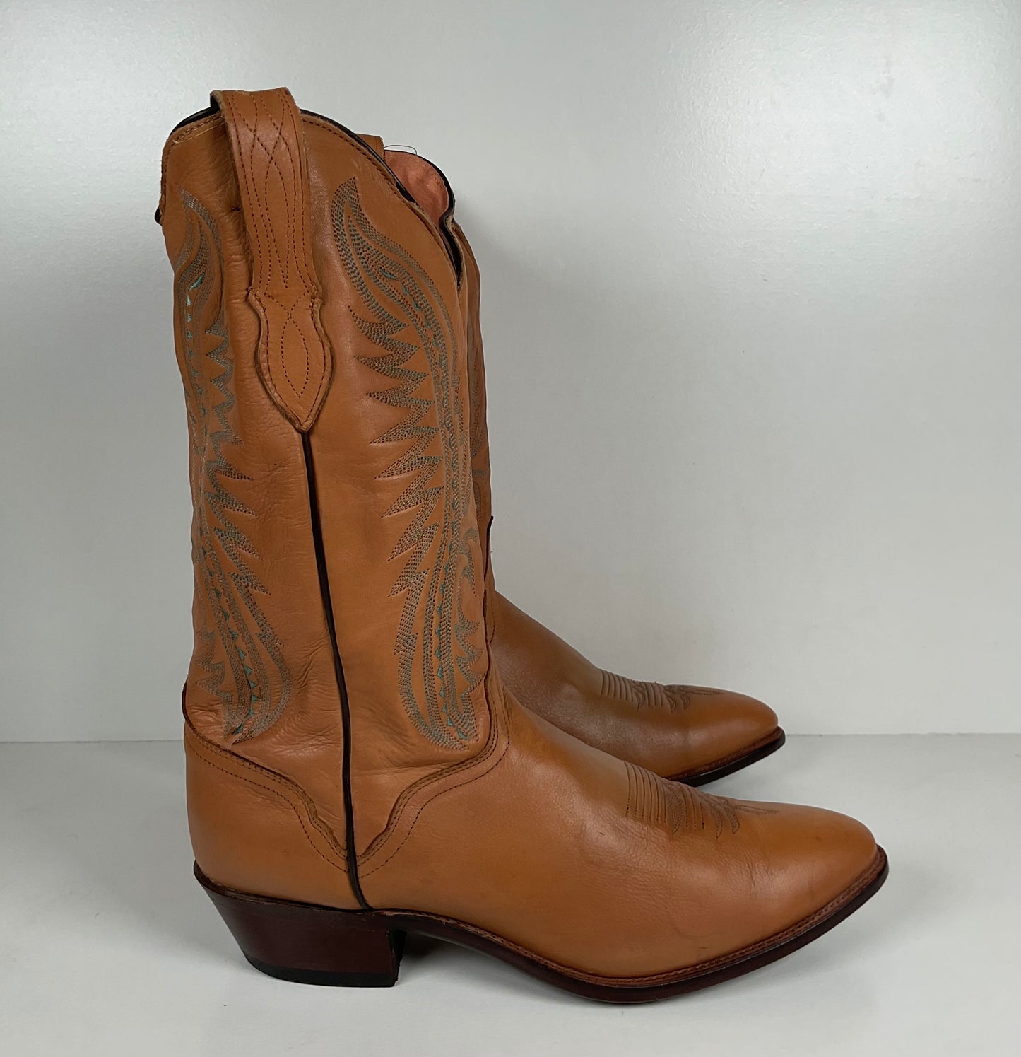 Vintage J. Chisholm Buckskin Cowboy Boots | USA Made | Men’s 13 D