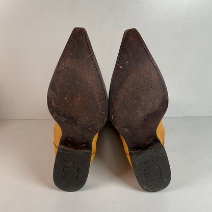 Cuadra Butterscotch Ostrich Quill Cowboy Boots US 10 Exotic