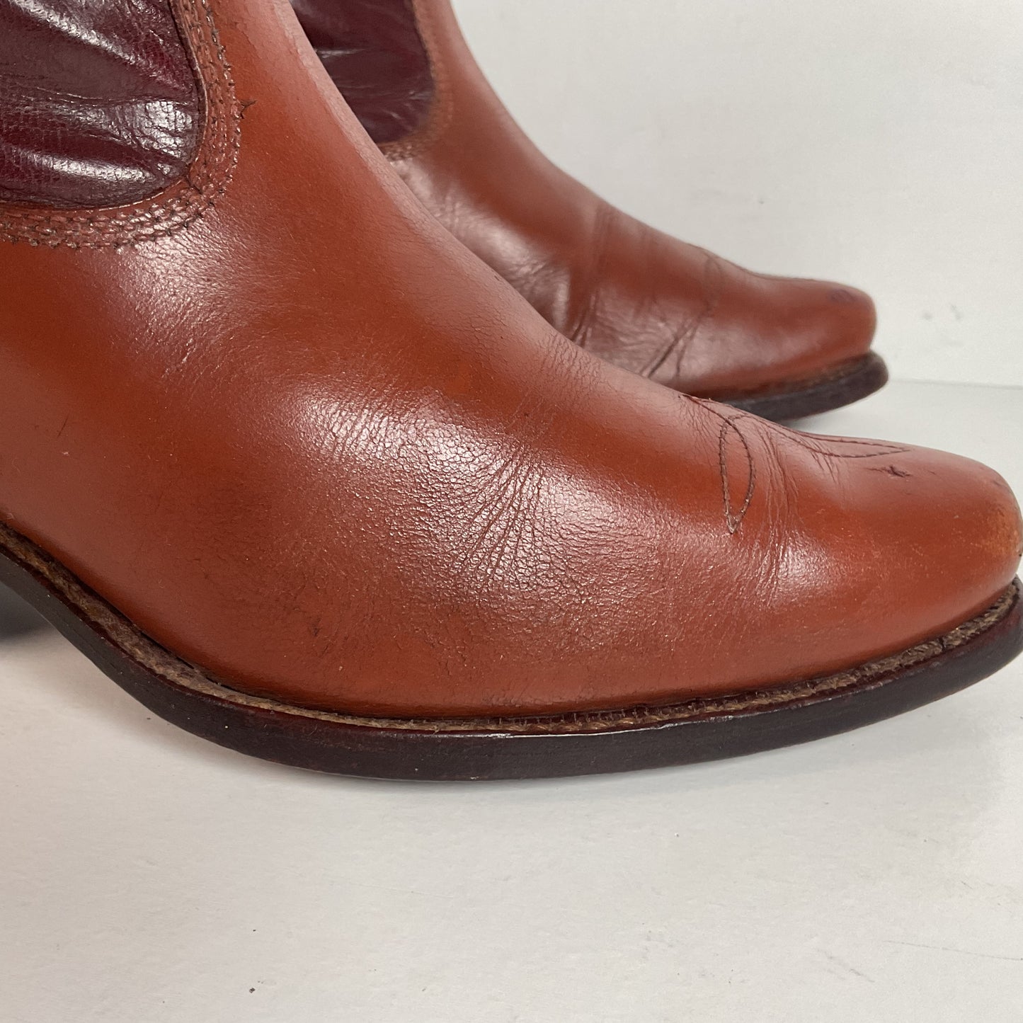 Vintage Pee Wee Cowboy Boots | Shorty | Tooled | 50s-60s | 6 C