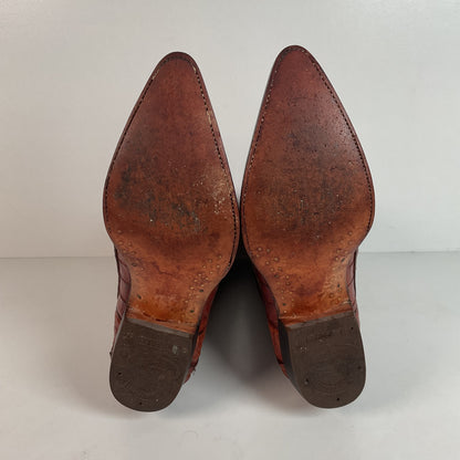 Cuadra Alligator Tail Cowgirl Boots | Butterfly Inlay | Men’s 7 | Women’s 8