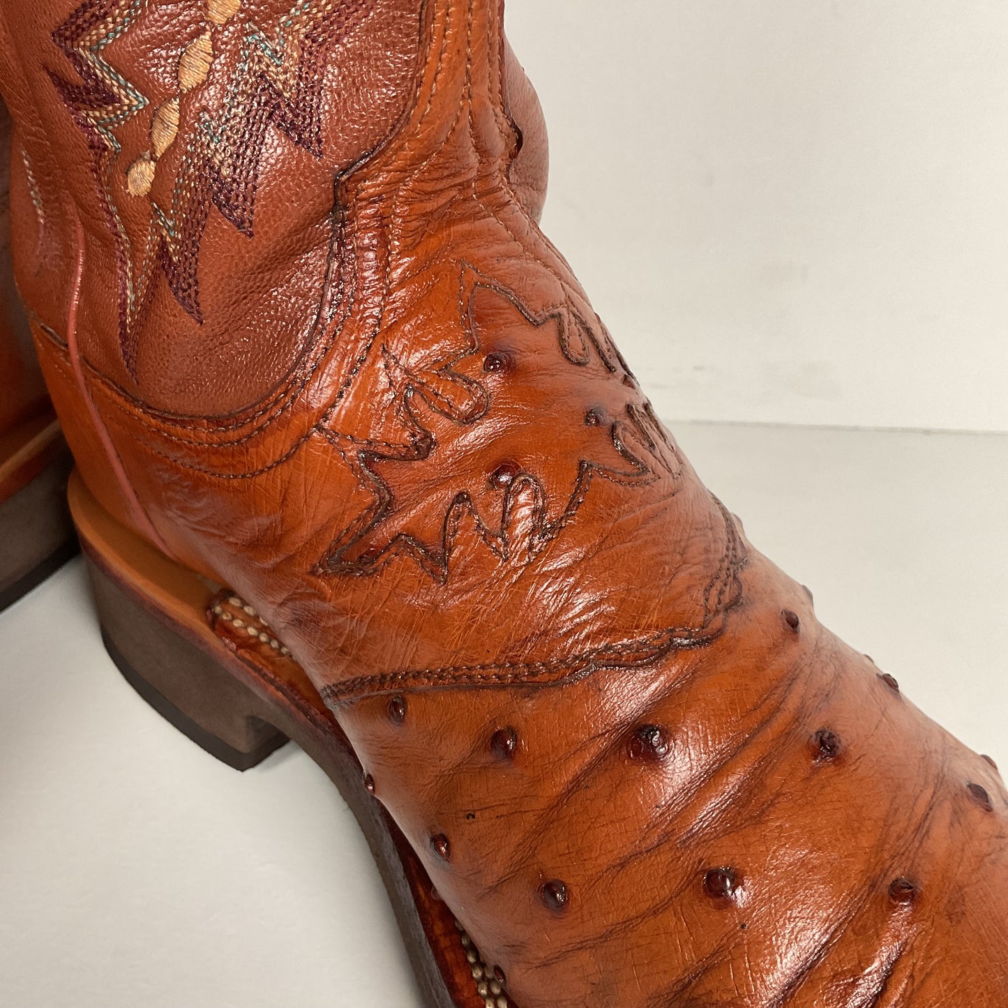 Lucchese 2000 Ostrich Quill Roper Boots | Crepe Sole | Exotic | Women’s 7.5 C