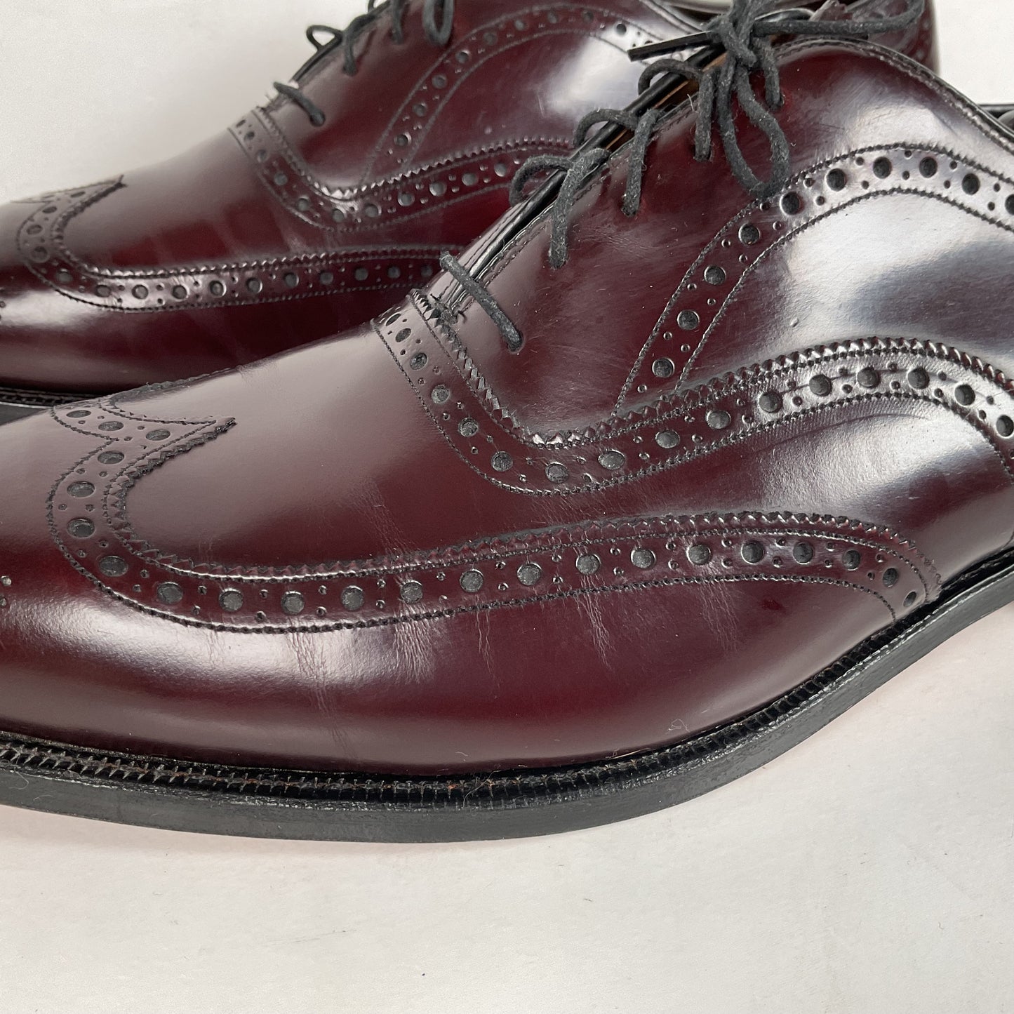 Vintage Johnston Murphy Oxford Shoes | Burgundy Calf | USA Made | Men’s 12 D