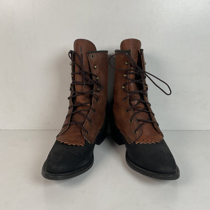 Vintage Abilene Packer Boots | USA Made | Granny | Lace Up | Women’s 7 M