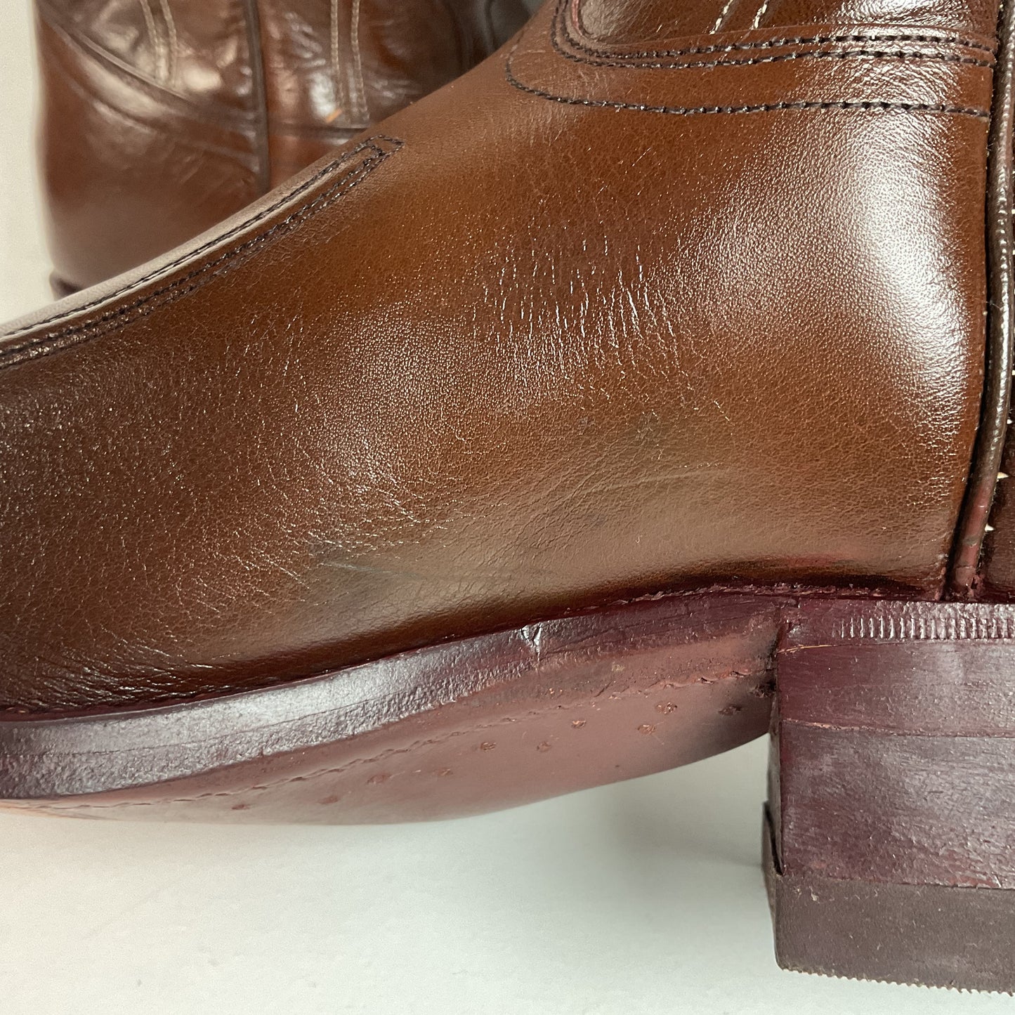 Vintage 1970s Dan Post Cowboy Boots 9 D French Toe