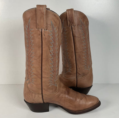 Vintage Tony Lama Gold Label Cowboy Boots | Marbled Leather | Men’s 8 D