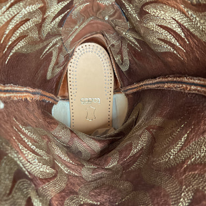 Vintage Tony Lama Rattlesnake Wingtip Cowboy Boots 10 D Diamondback Snakeskin