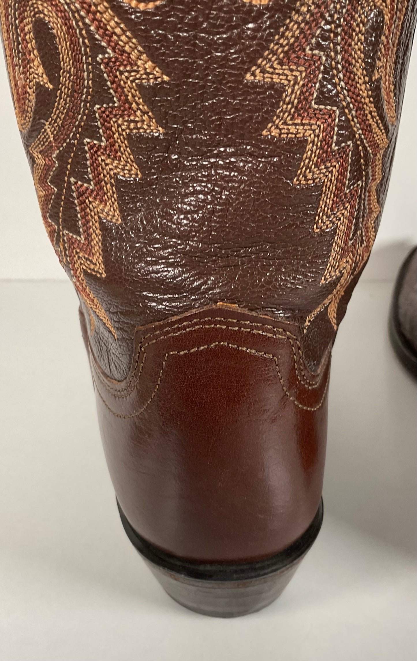 Lucchese 1883 Caiman Crocodile Cowgirl Boots 7 B Tooled Inlay Exotic