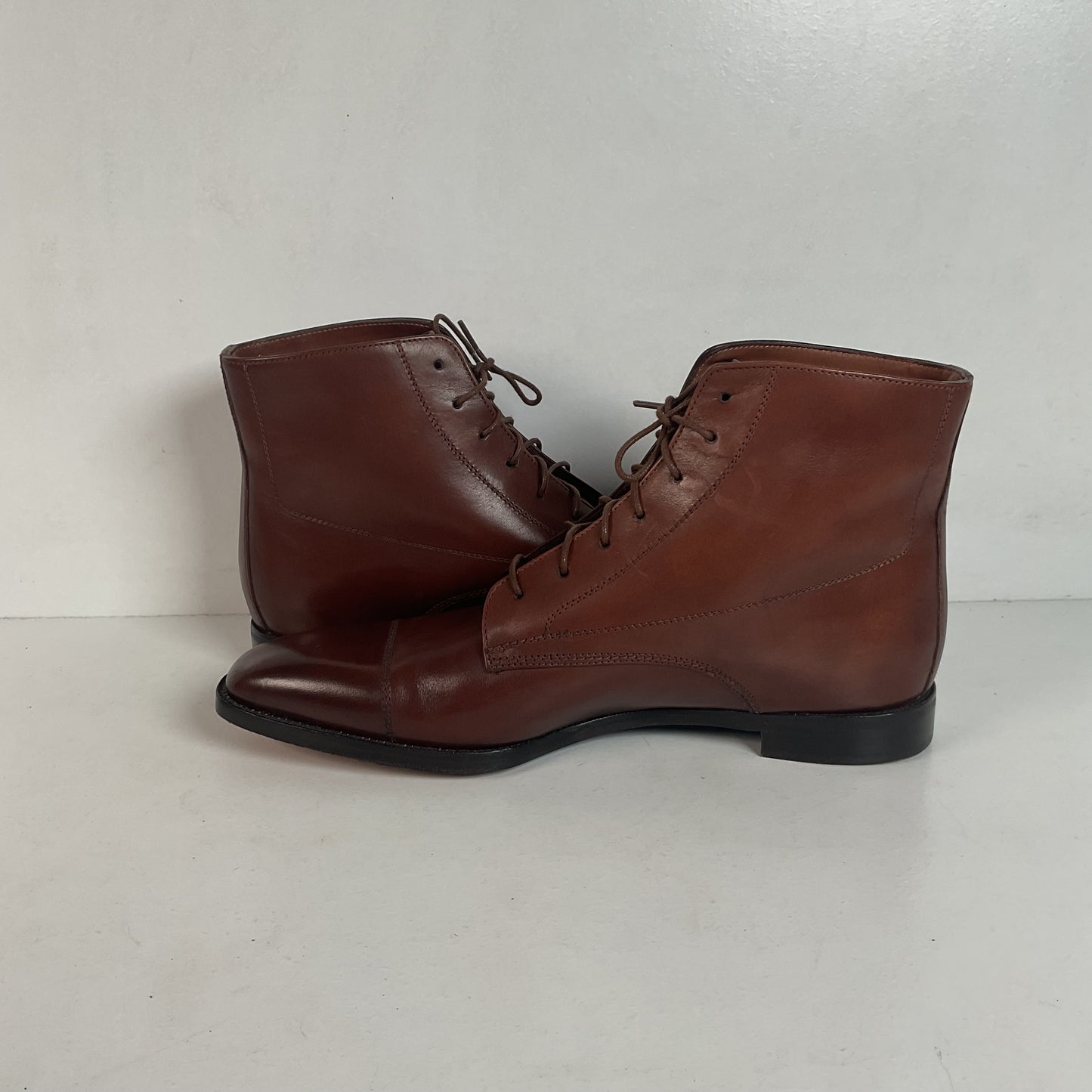 Women’s Ralph Lauren Victorian Style Boots 6.5 B Brown Leather Purple Label