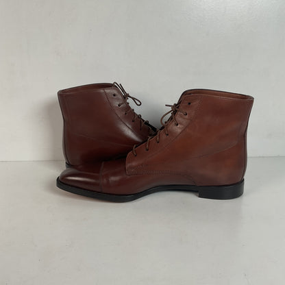 Women’s Ralph Lauren Victorian Style Boots 6.5 B Brown Leather Purple Label