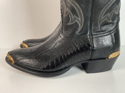 Vintage Nocona Ostrich Leg Cowboy Boots | Exotic | USA Made | 11 EE