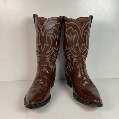 Vintage 1960s Cowtown Cowboy Boots 12 D Chocolate Brown