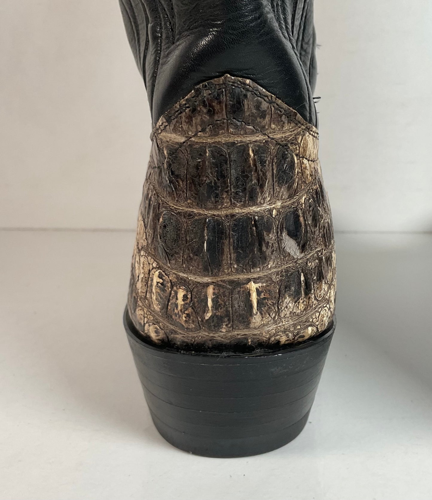 Remington Natural Alligator Cowboy Boots 9 D Body Cut
