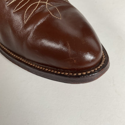 Vintage Nocona Cowboy Boots | Chocolate Calfskin | 1960s-1970s | Men’s 10 D