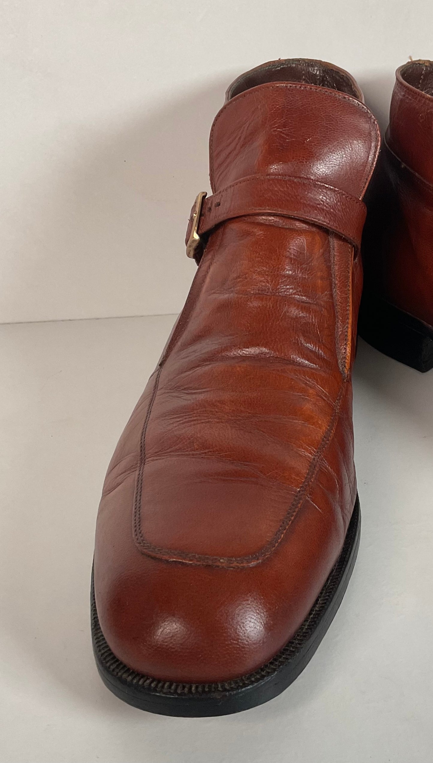 Vintage Florsheim Imperial Guardsman Chukka Boots 9.5 C 70s Monk Strap