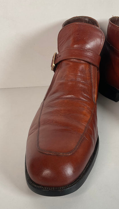 Vintage Florsheim Imperial Guardsman Chukka Boots 9.5 C 70s Monk Strap