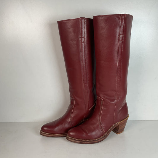 Vintage 1970s Sears’ Berman Tall Riding Boots 7 B USA Made Campus