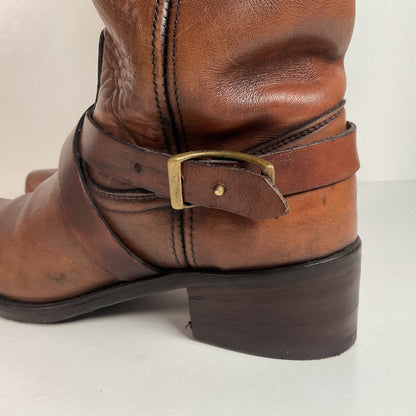 Vintage Frye Black Label | Harness Tanker Boots | Women’s 8 B