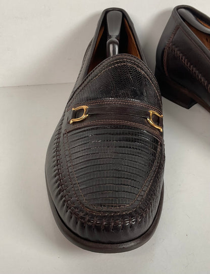 David Eden Lizard Loafers | Dark Brown | Men’s 10.5