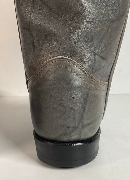 Vintage Justin Grey Marbled Campus Riding Boots 7 B USA Made