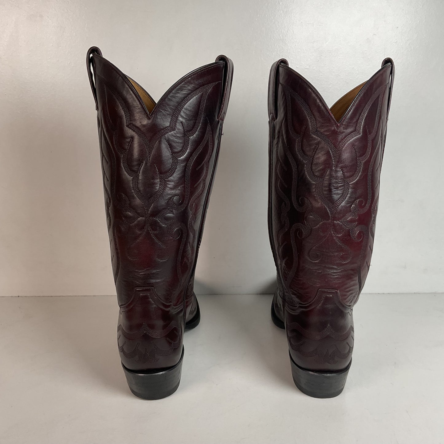 Vintage Tony Lama Cowboy Boots Men’s 9.5 D Black Cherry