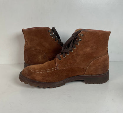 Frye Will Suede Lug Boots 11 M USA Made Rough Out