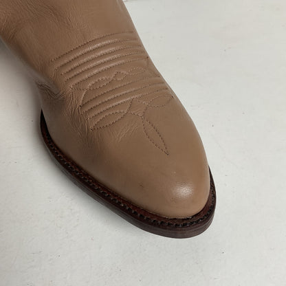 Vintage Panhandle Slim Beige Cowgirl Boots 6.5 B Handcrafted