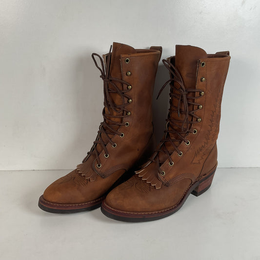 Vintage Abilene Lace Up Packer Boots Men’s 8.5 D USA Made