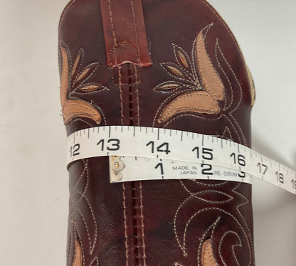 Vintage Dingo Acme Tulip Cowgirl Boots 6 M Tooled USA Made