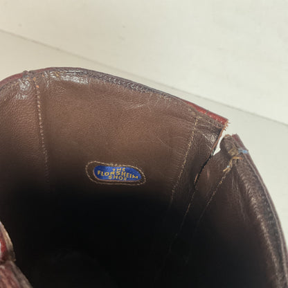 Vintage Florsheim Bullhide Zipper Boots 9.5 D Chelsea Style