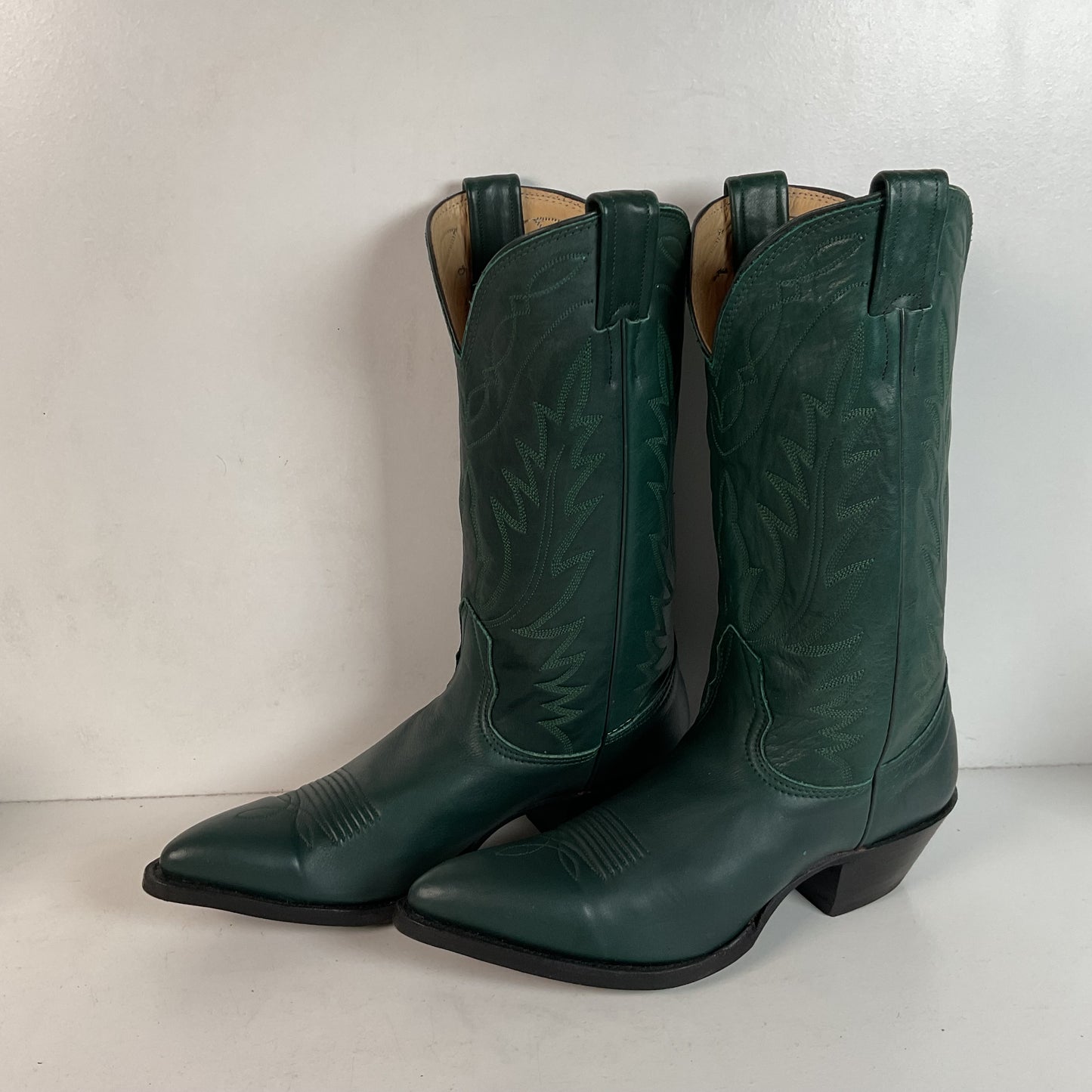 Vintage Nocona Cowgirl Boots | USA Made | Green | 7.5 B