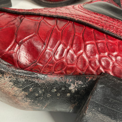 Vintage Cowtown Algonquin Toe Cowboy Boots | Pre-Ban Sea Turtle | Red | Men’s 8 D