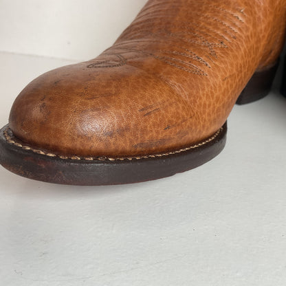 Vintage J. Chisholm Bullhide Roper Boots 9 D USA Made Original Box