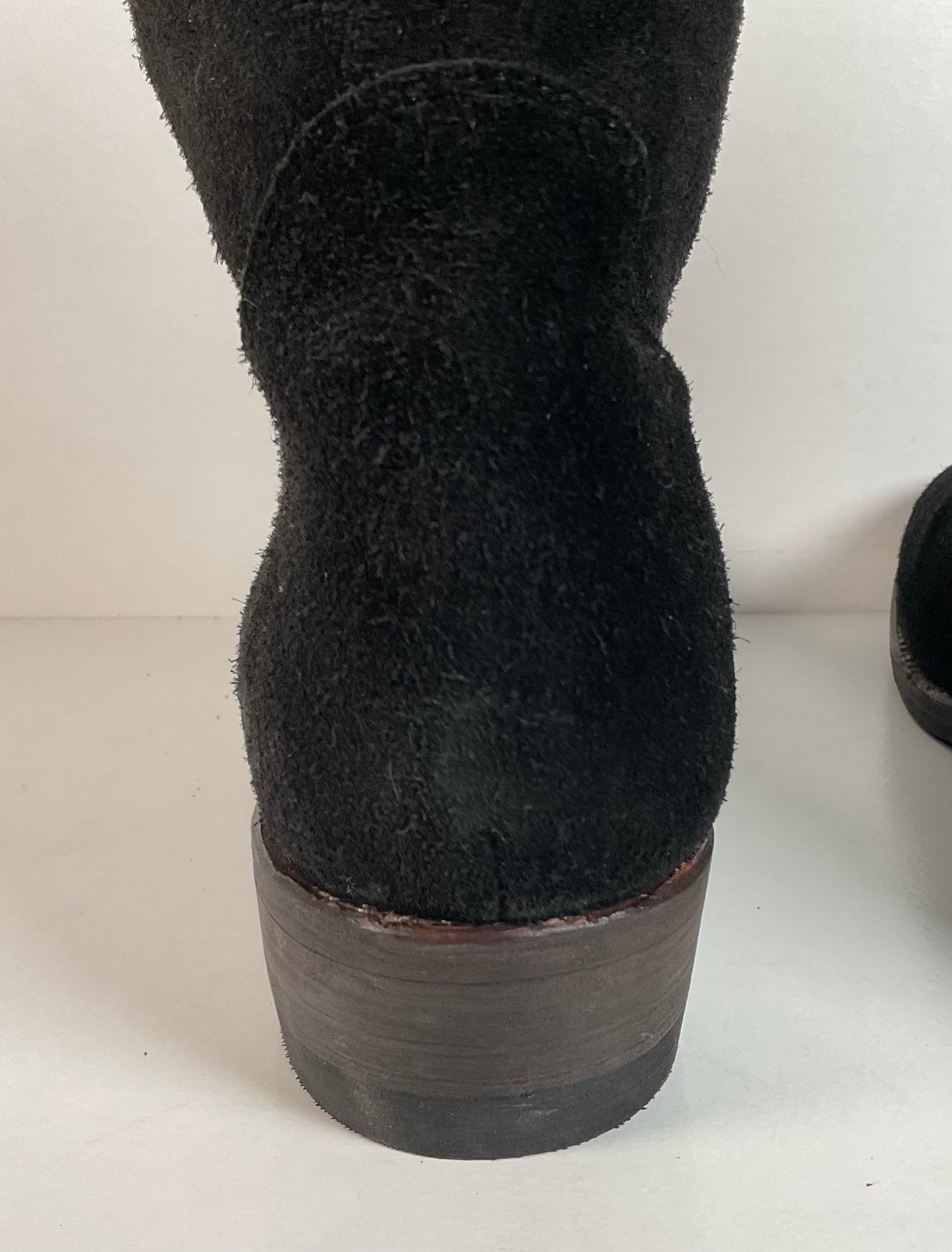 Santa Rosa Brand Cowboy Boots | Rough Out Suede | Midnight Black | Men’s 11.5